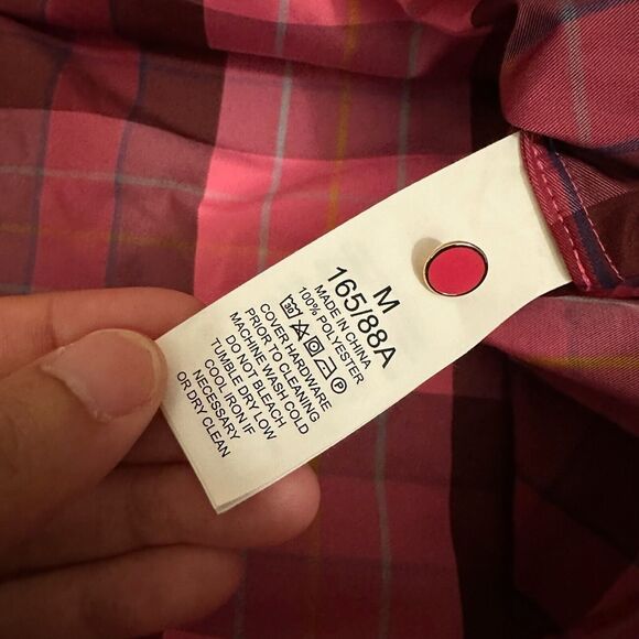 NWOT KATE SPADE Greenhouse Plaid Puff-Sleeve Top in Pink Multicolor Sz M W9313 - Picture 9 of 11